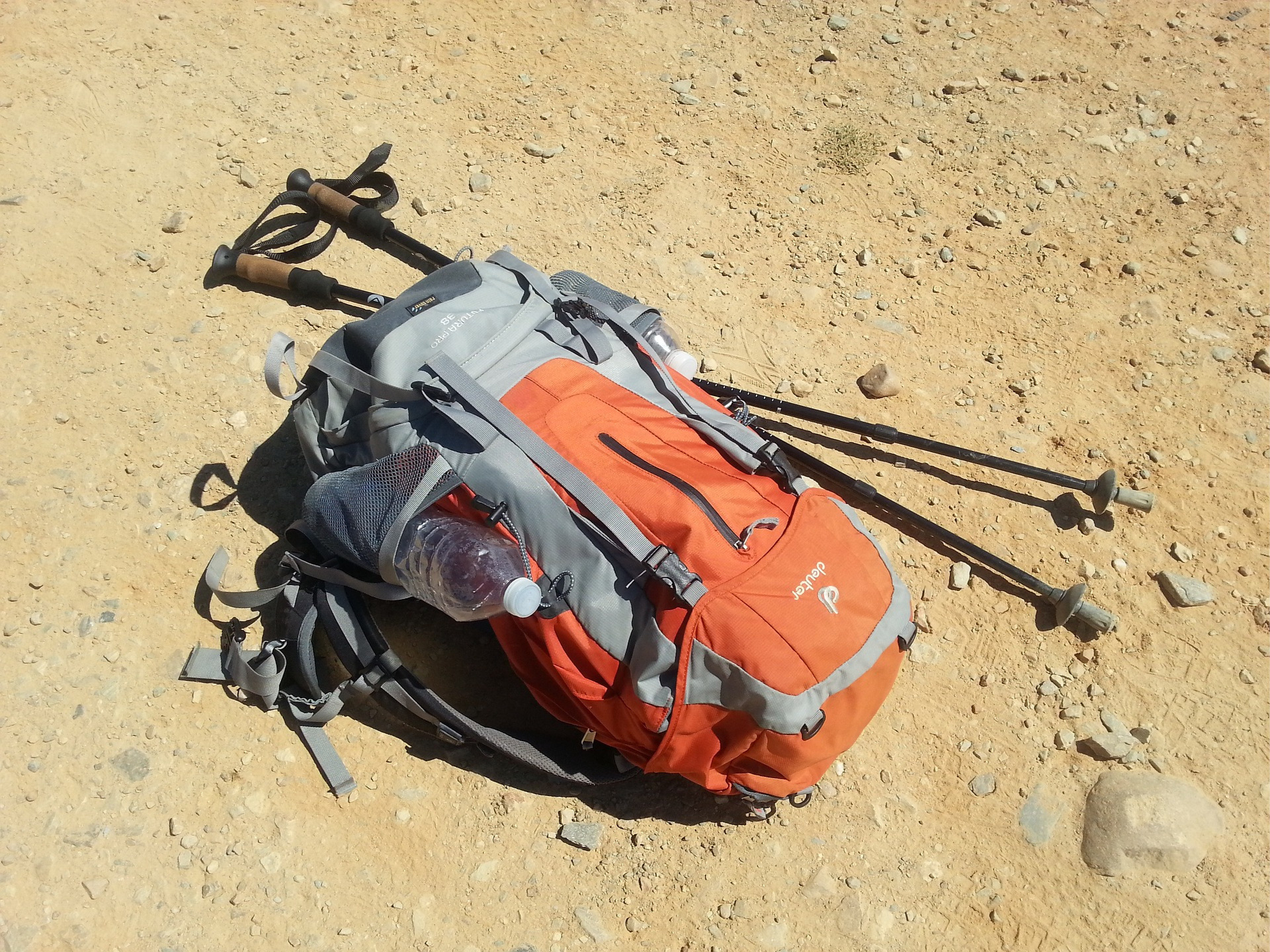 Outdoor Rucksack im Gelände