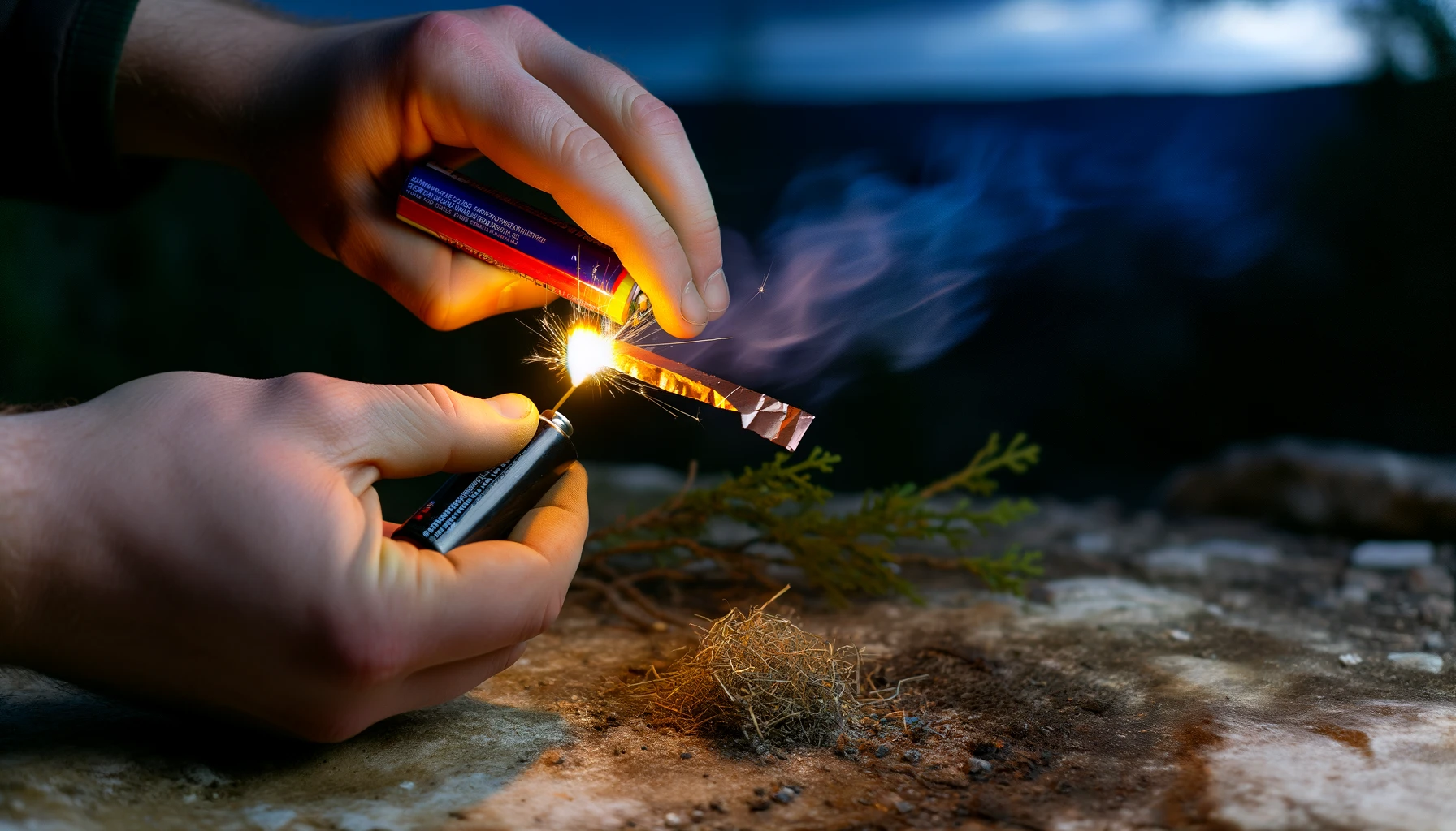 Survival Hack – Batterie und Kaugummipapier