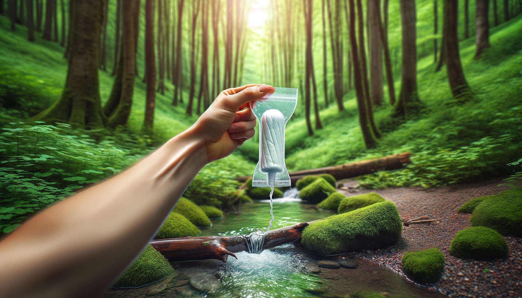 Survival Hack – Tamponhülle als Trinkflasche