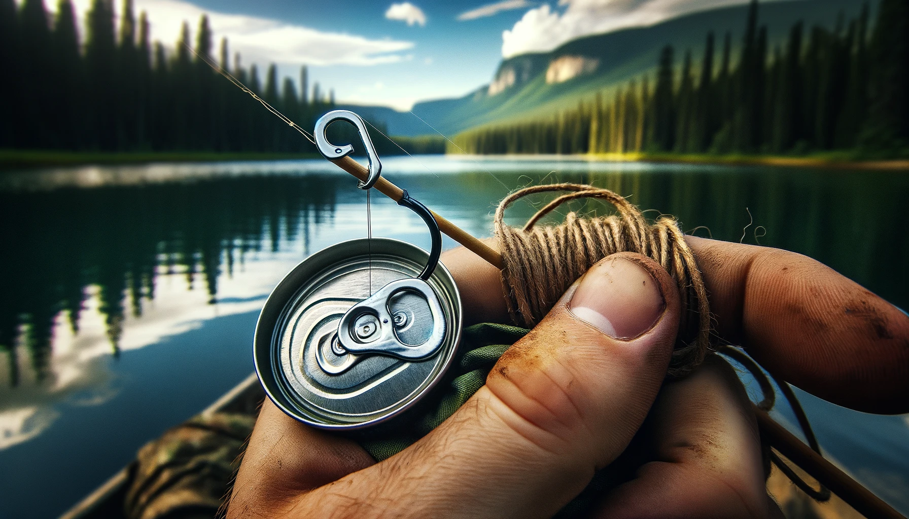 Survival Hack – Dosenlasche als Haken