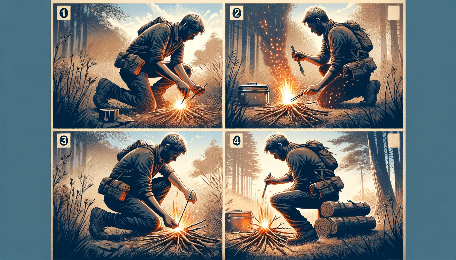 Videoguide: Feuer machen mit Feuerstahl